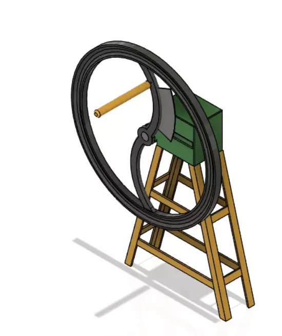 Chaff cutter machine 3D model_0