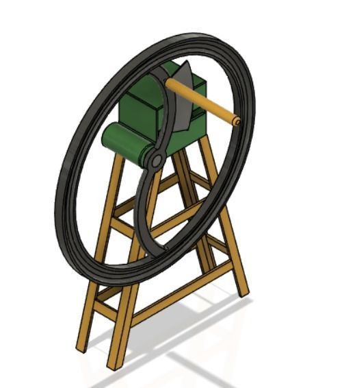 Chaff cutter machine 3D model_2