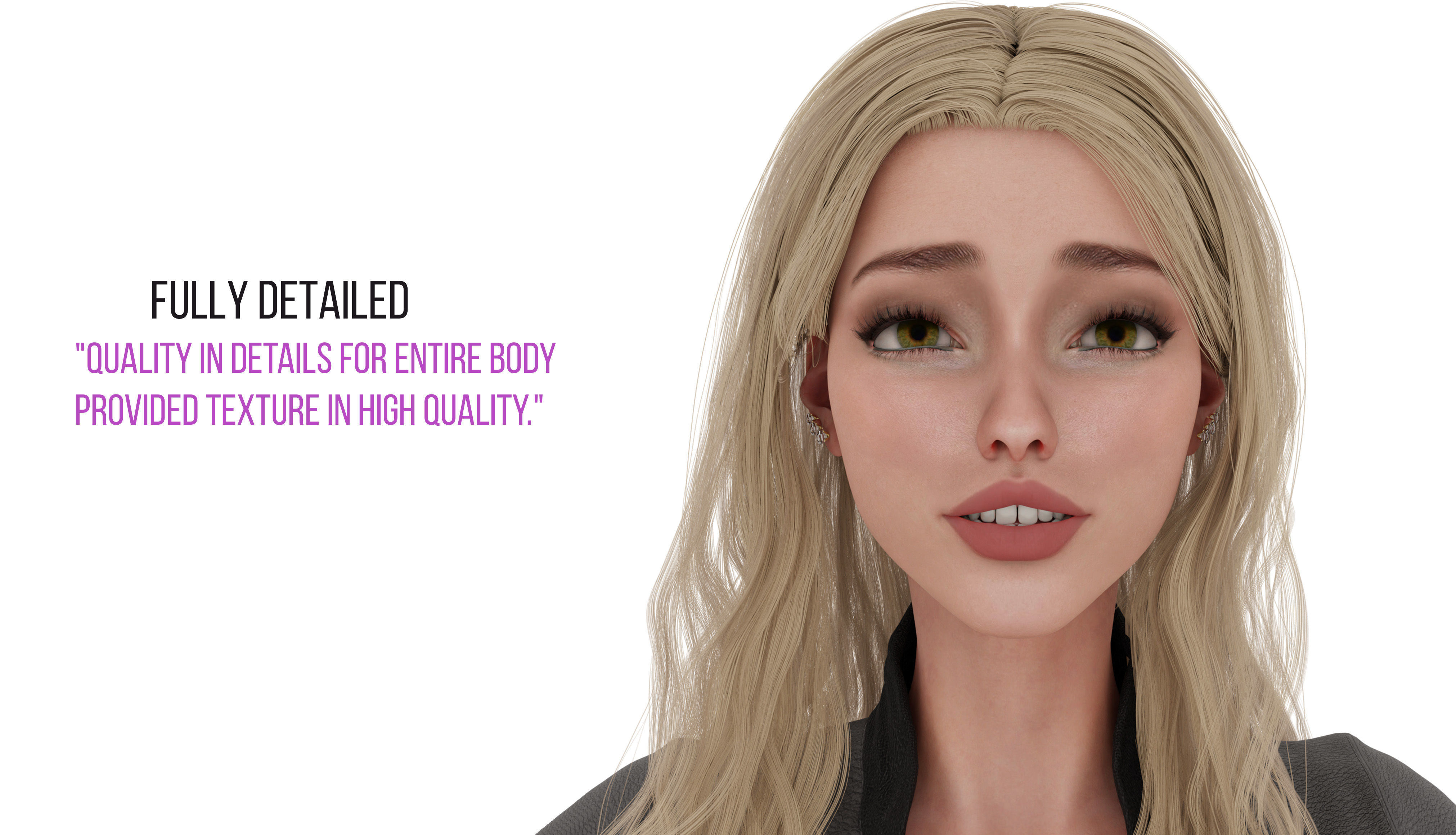 VALENTINE - Realistic Female Character 3D model_2