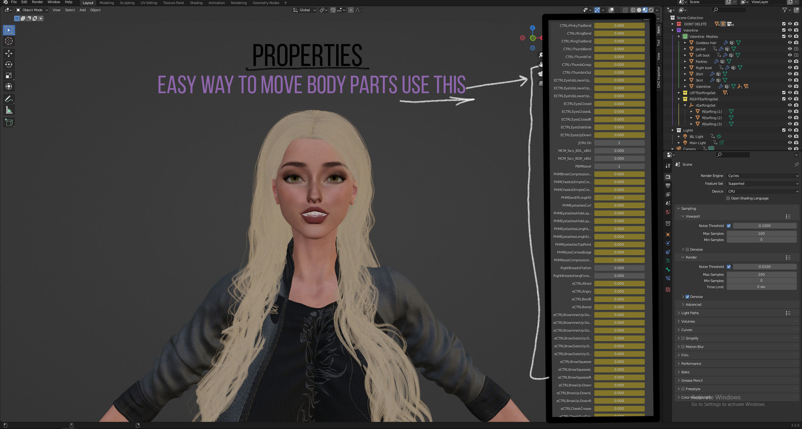 VALENTINE - Realistic Female Character 3D model_10
