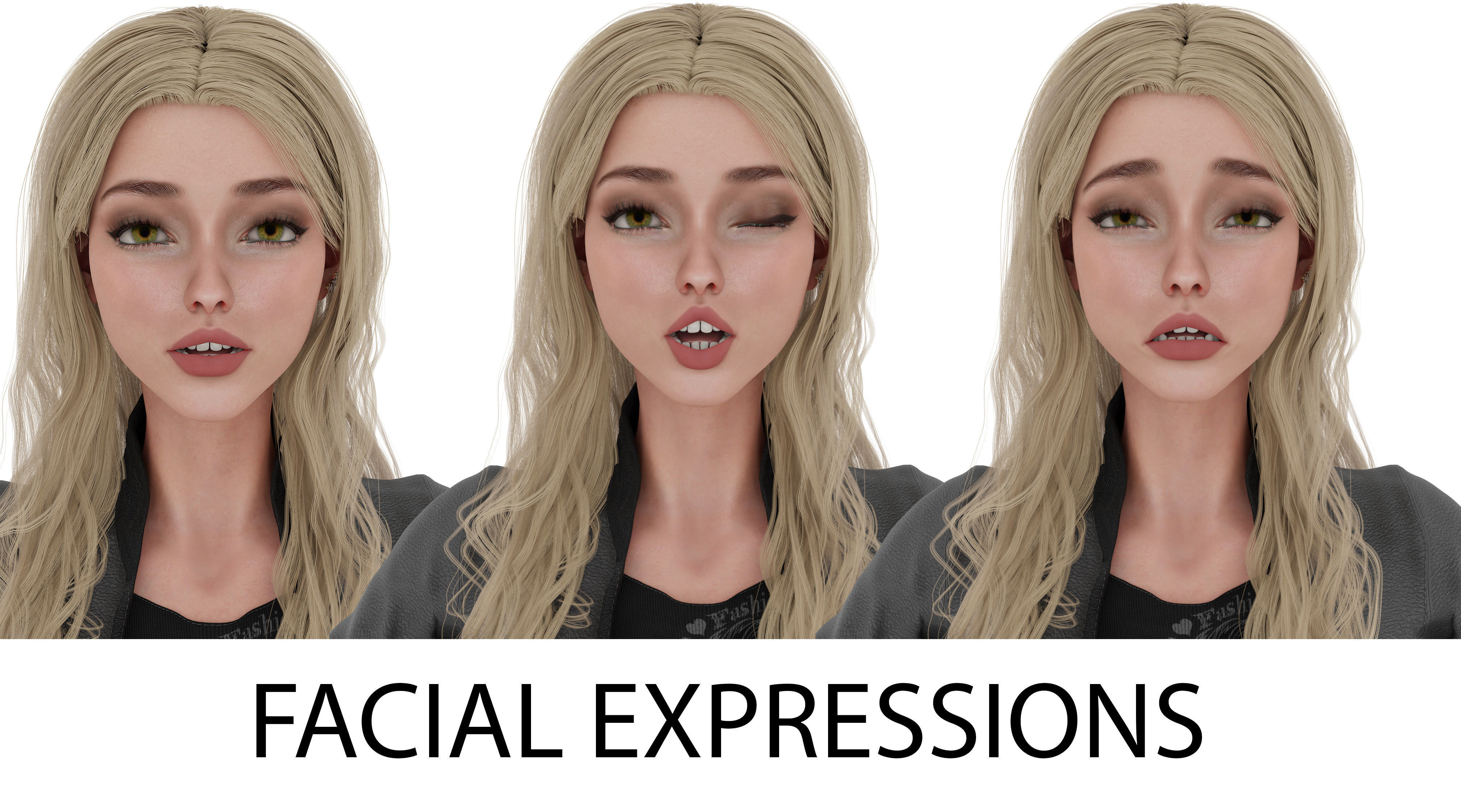 VALENTINE - Realistic Female Character 3D model_5