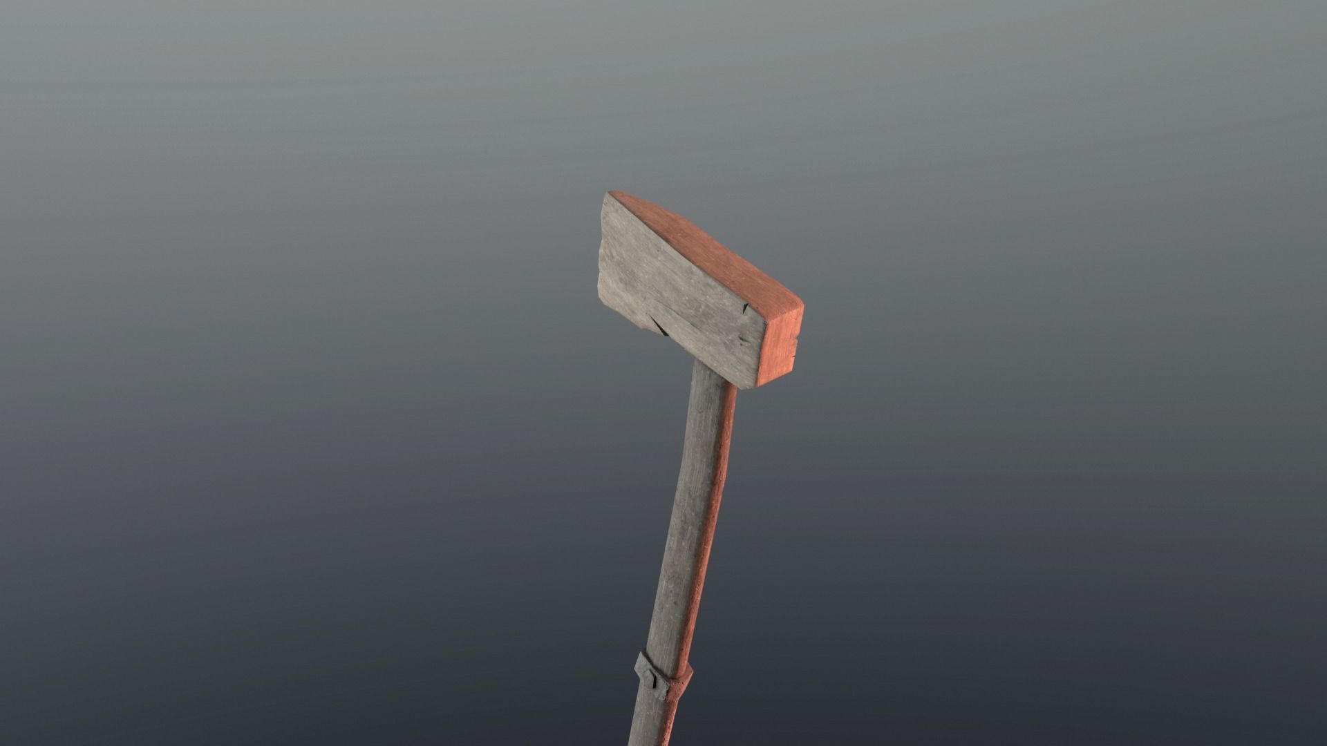 Axe - Wood Low-poly 3D model_2
