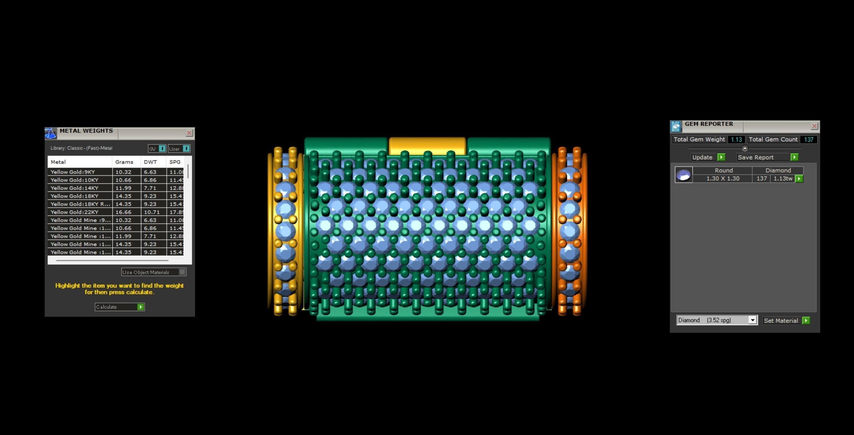 10mm  Round Flip Diamond Lock Box for Chain and Necklace 3D print model_3