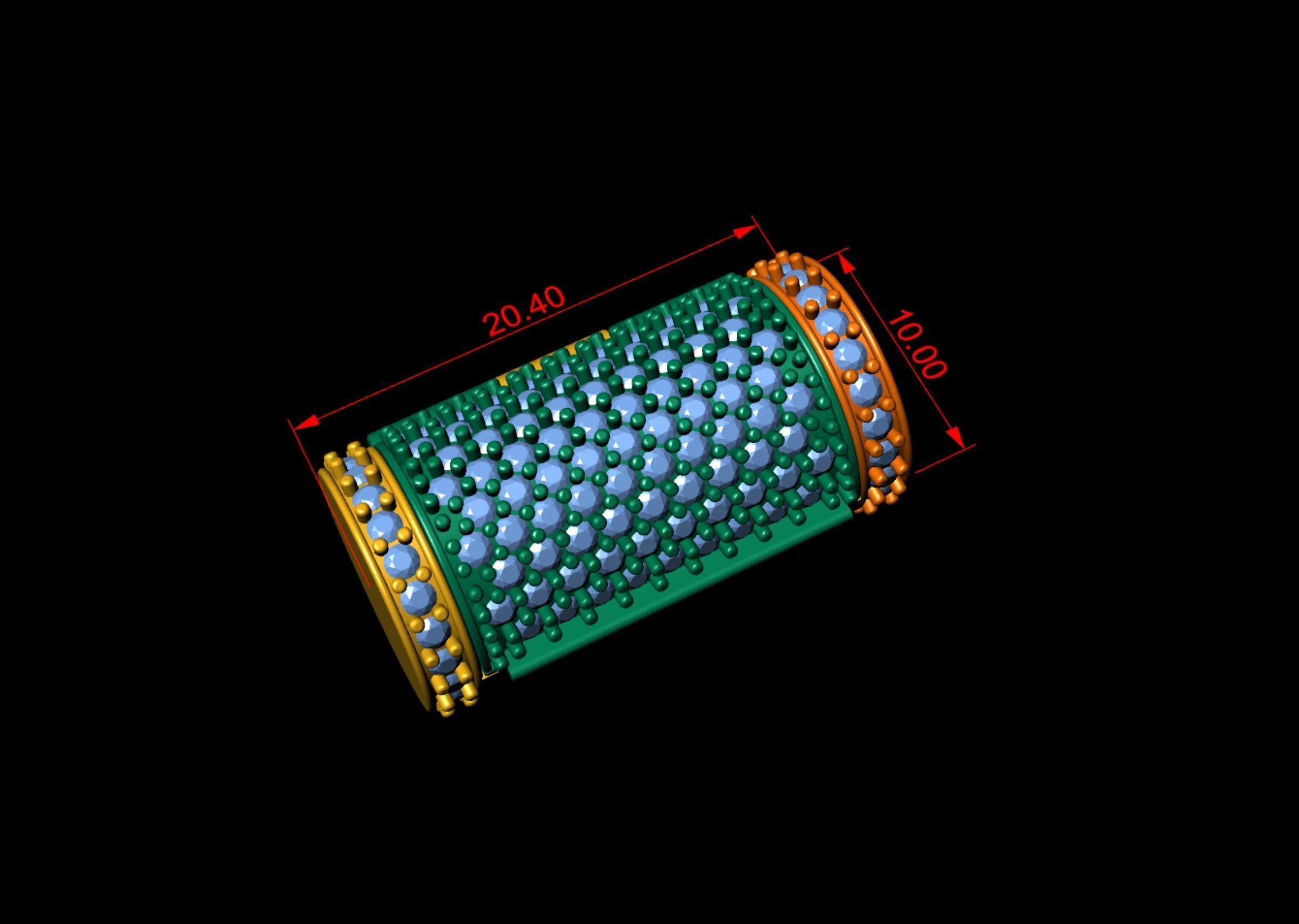 10mm  Round Flip Diamond Lock Box for Chain and Necklace 3D print model_5