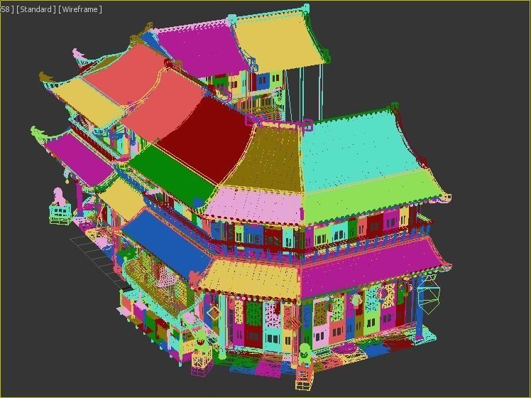 Ancient buildings Chinese ancient architecture 3D model_4