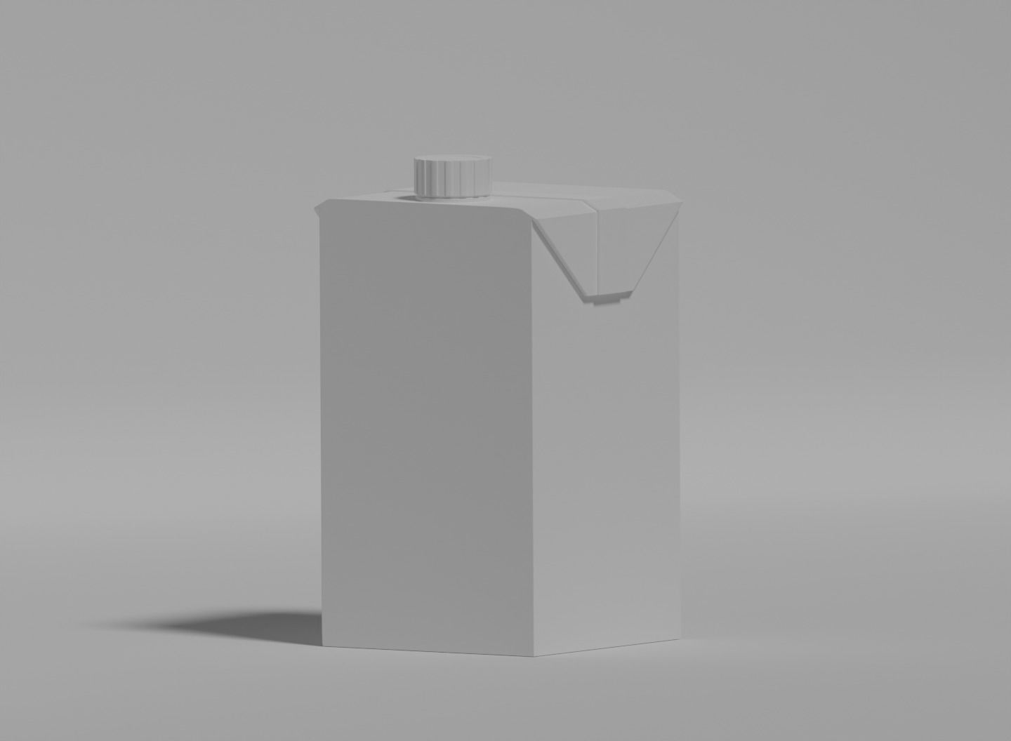 Milk Box Low-poly 3D model_5