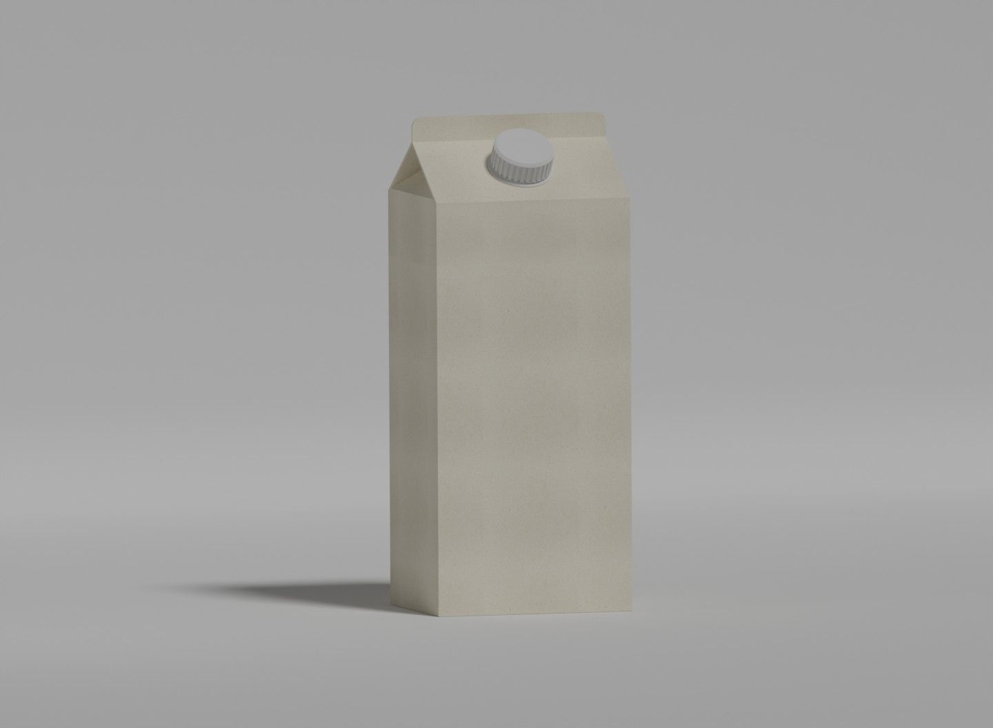Milk Box Low-poly 3D model_1