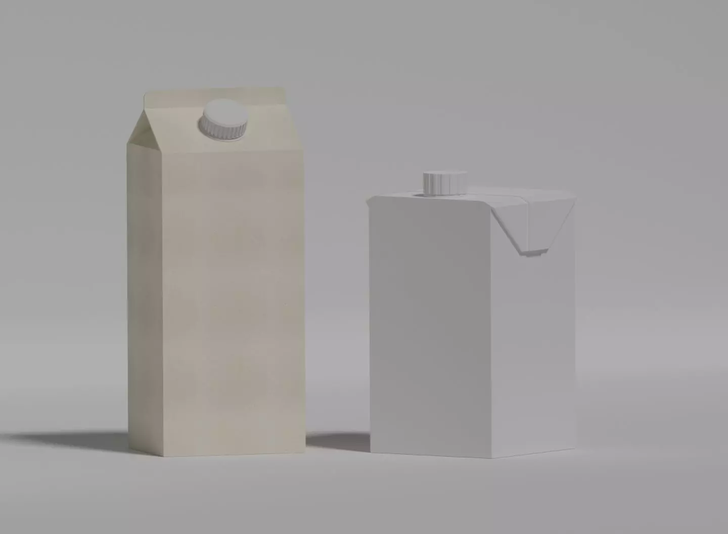 Milk Box Low-poly 3D model_0