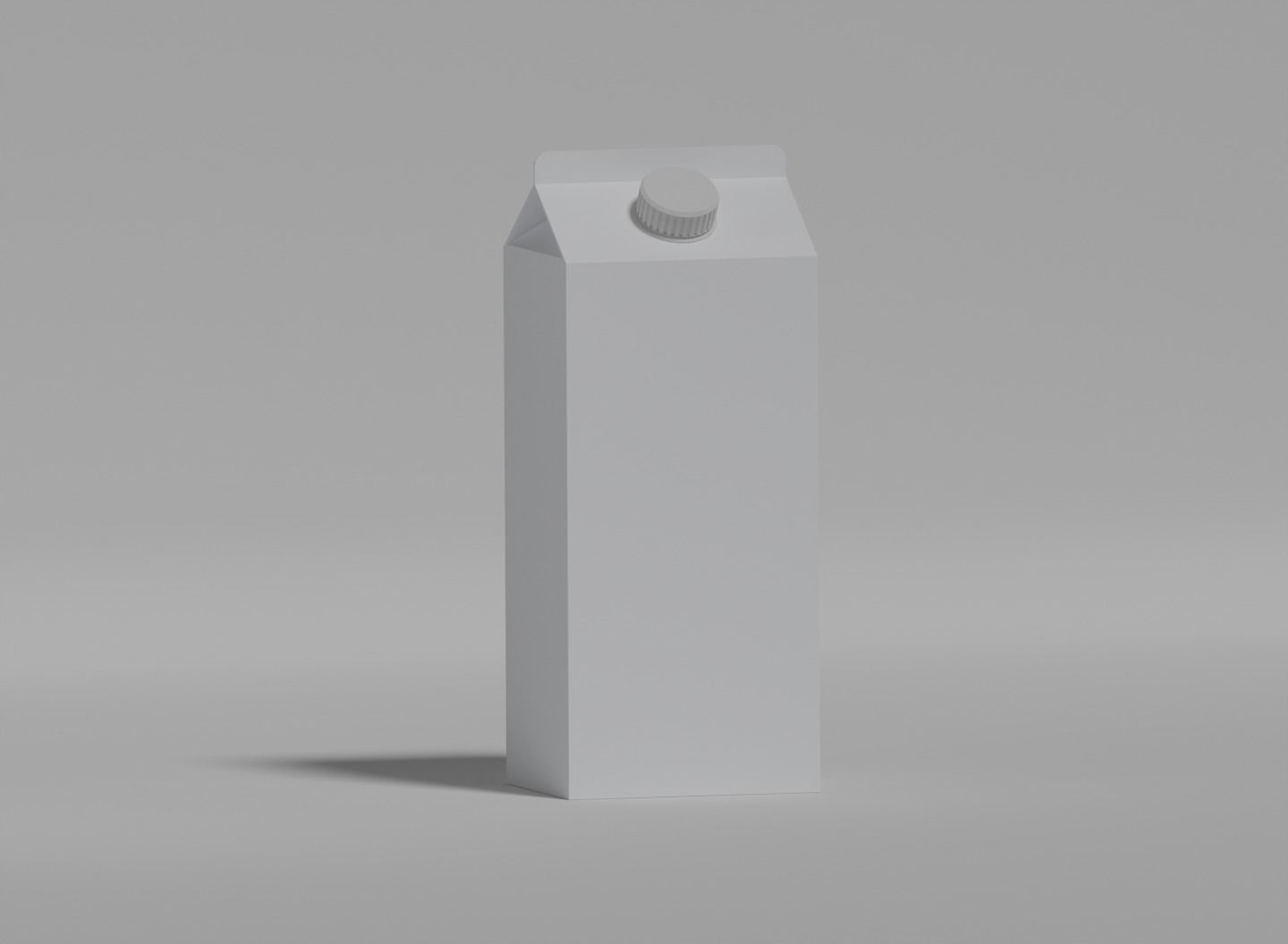 Milk Box Low-poly 3D model_3