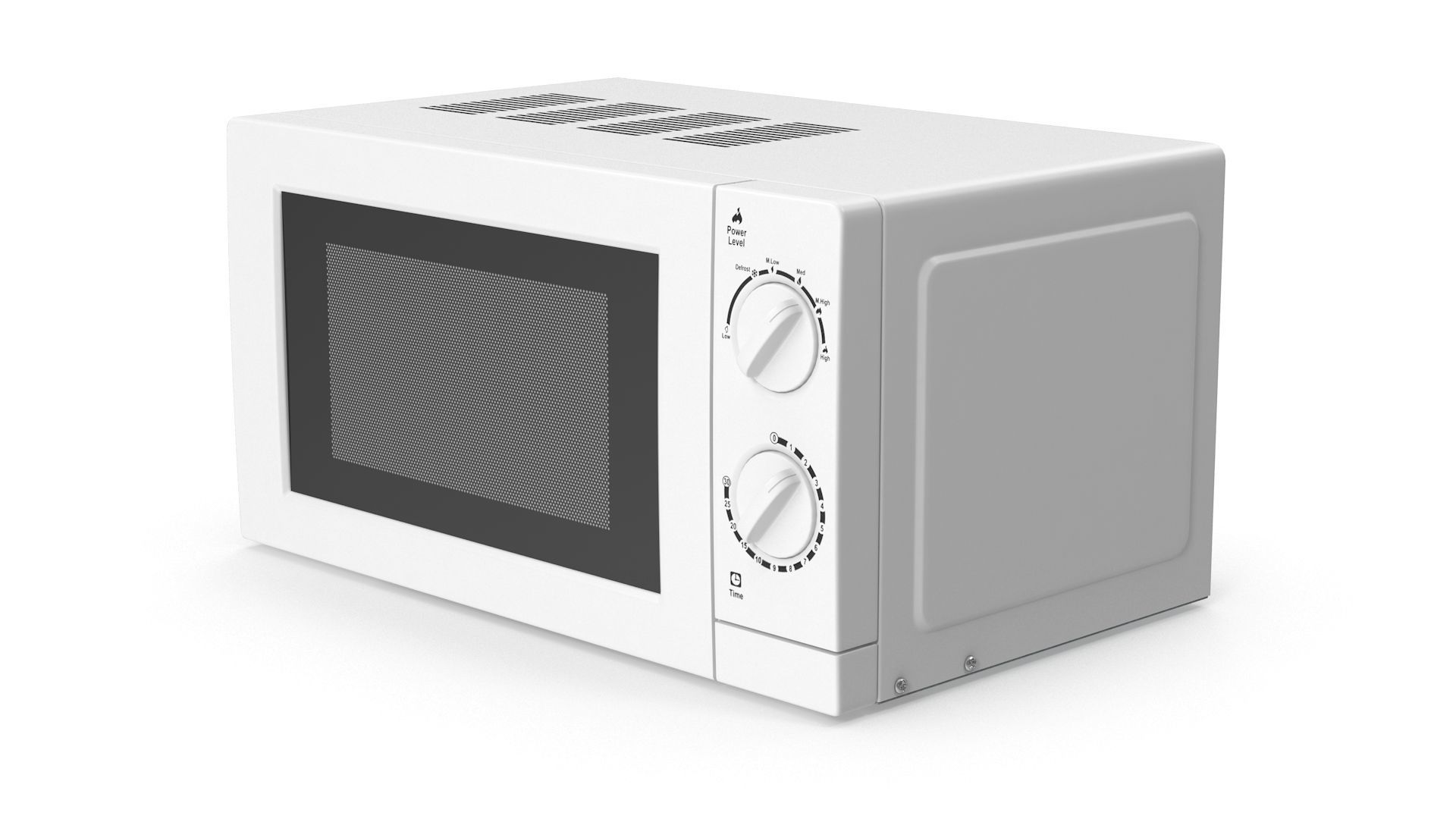 Microwave Oven Low-poly 3D model_2