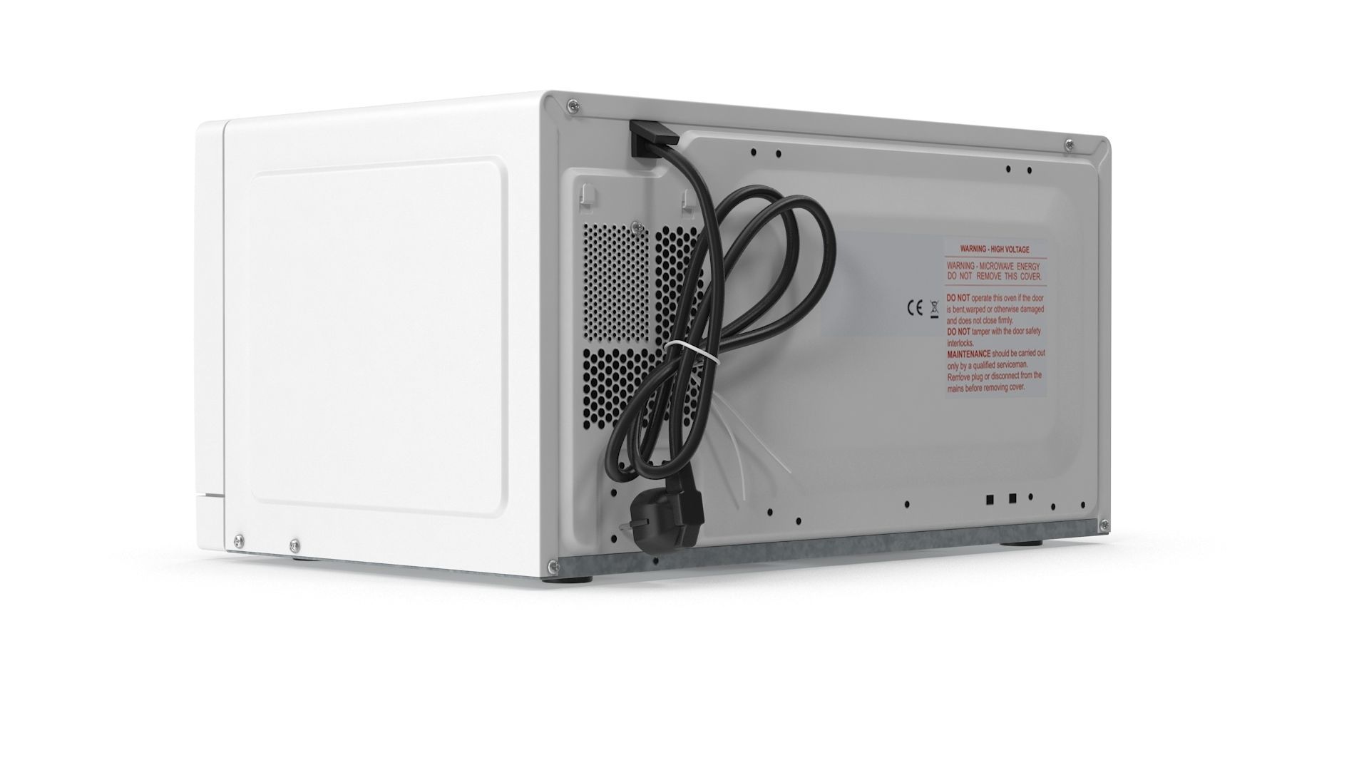 Microwave Oven Low-poly 3D model_4