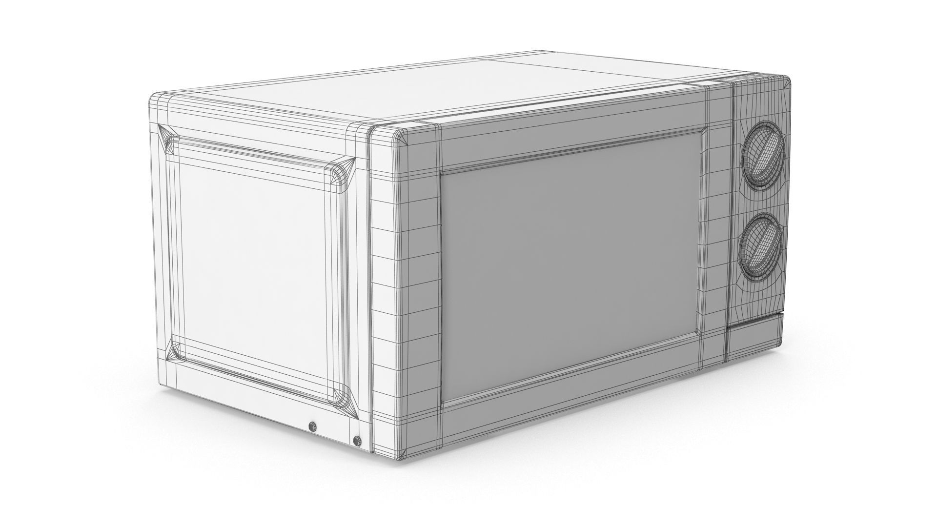 Microwave Oven Low-poly 3D model_6