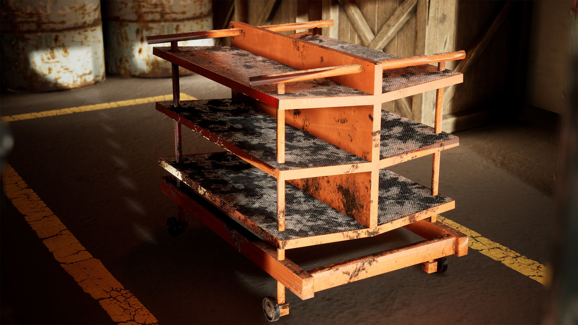 Industrial Carts 22 Assets Low-poly 3D model_12