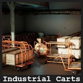 Industrial Carts 22 Assets Low-poly 3D model_19
