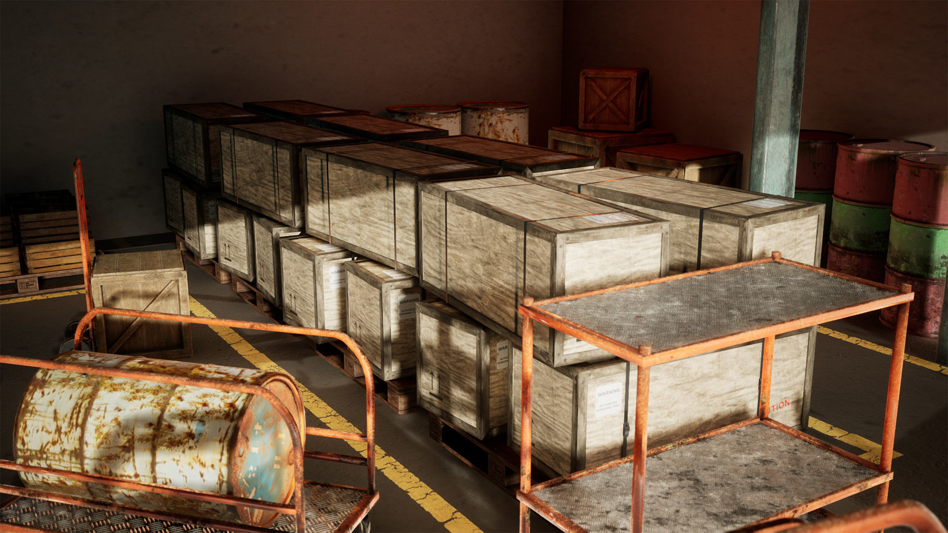 Industrial Carts 22 Assets Low-poly 3D model_13