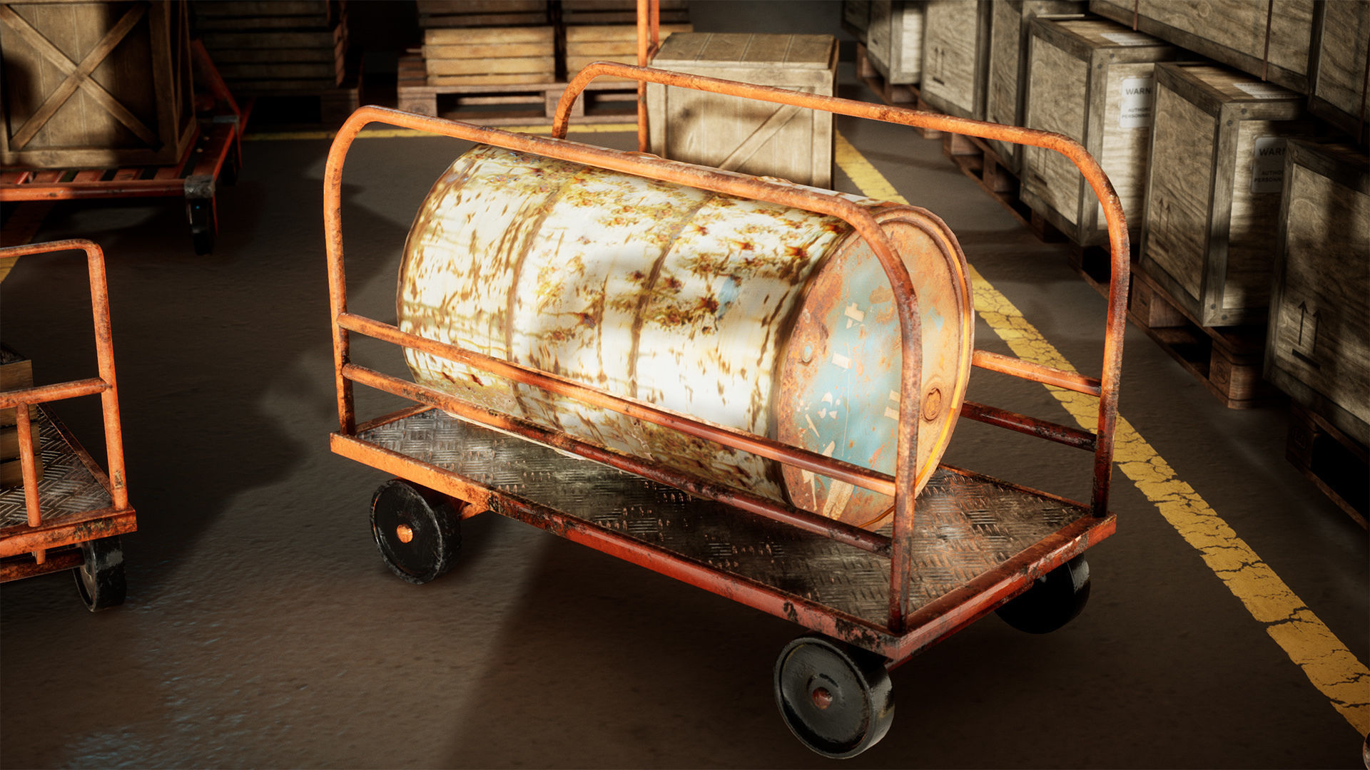 Industrial Carts 22 Assets Low-poly 3D model_8