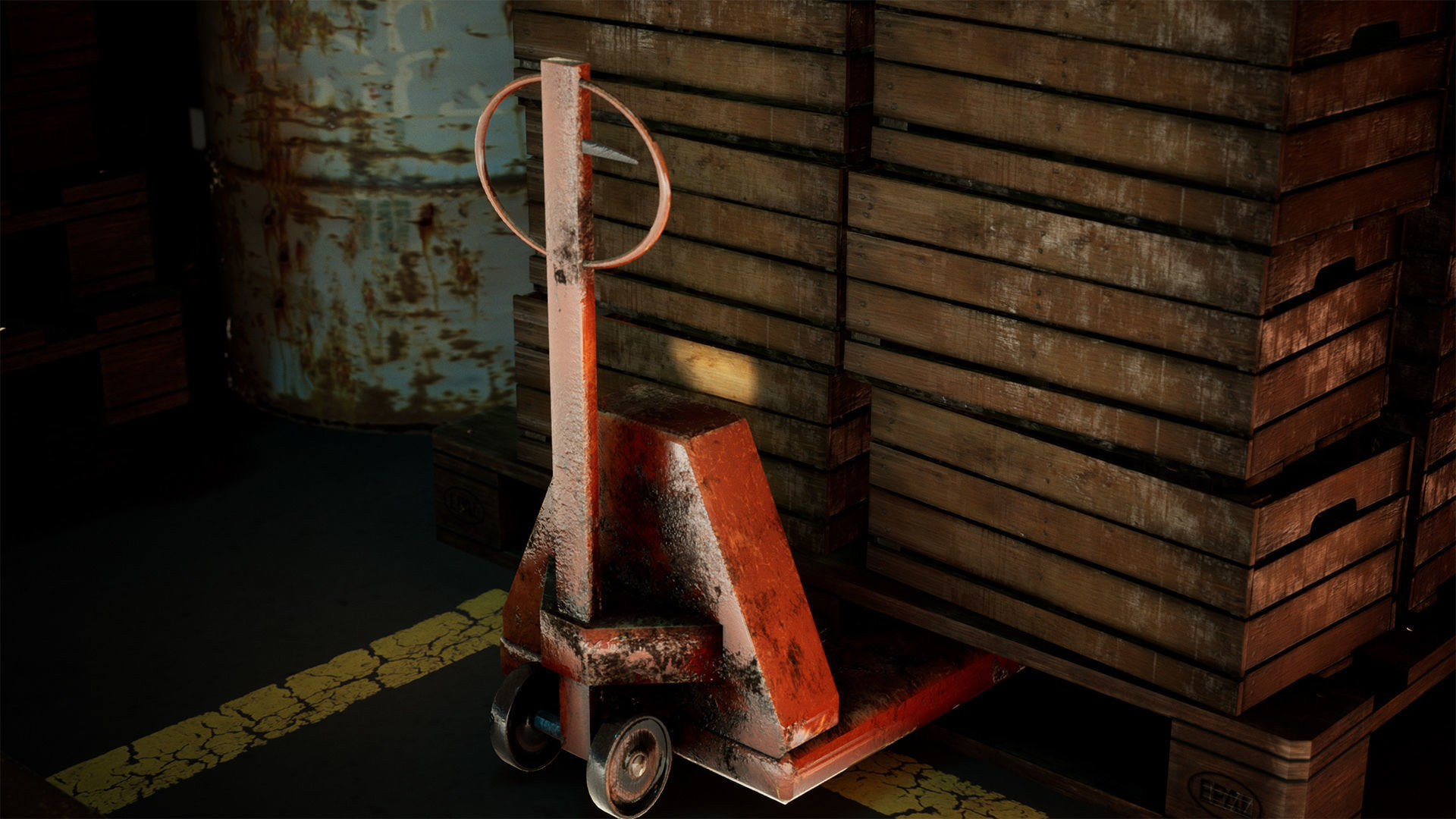 Industrial Carts 22 Assets Low-poly 3D model_4