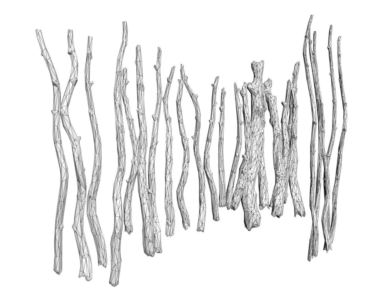 Low poly Sticks 230511 Low-poly 3D model_18