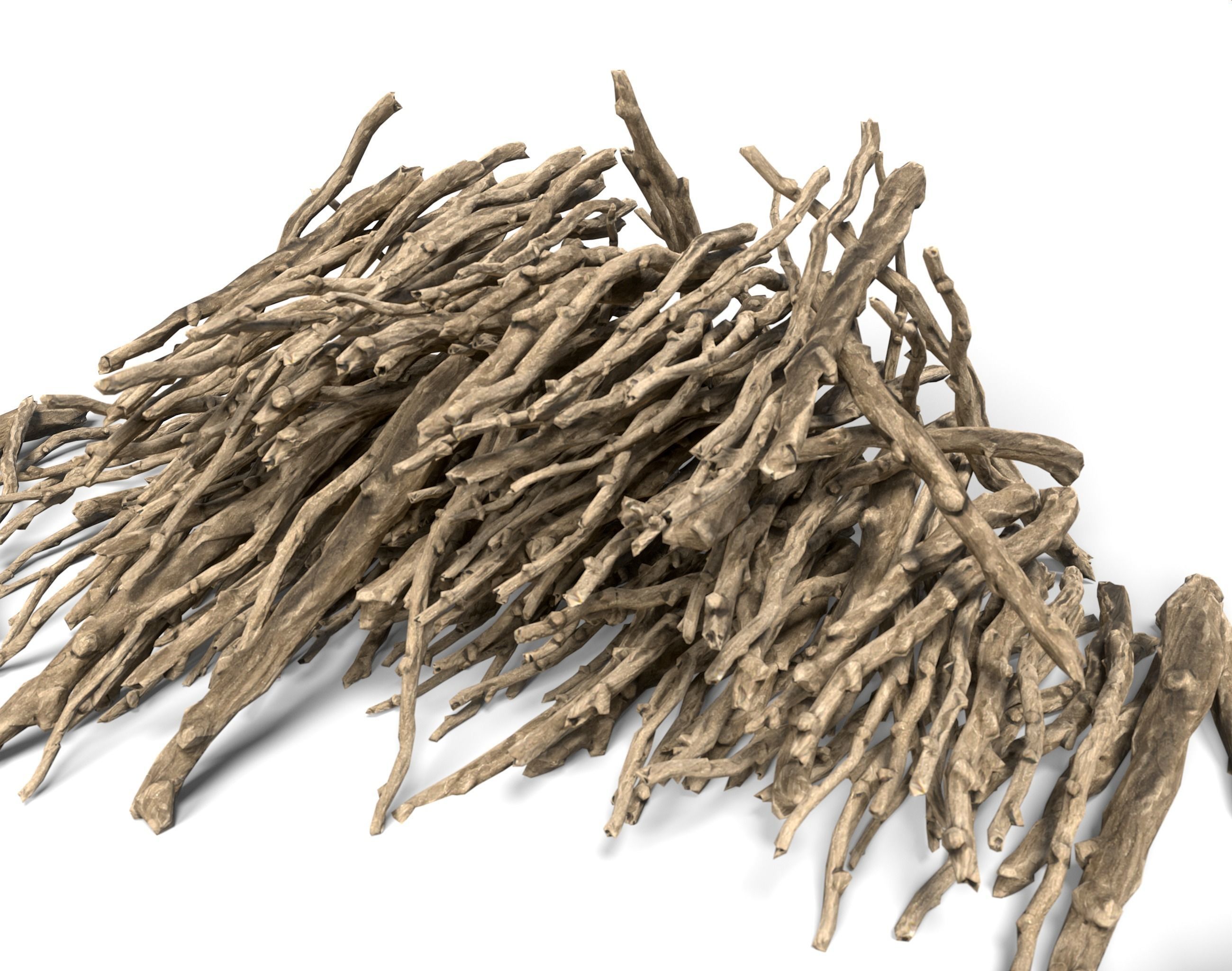 Low poly Sticks 230511 Low-poly 3D model_16