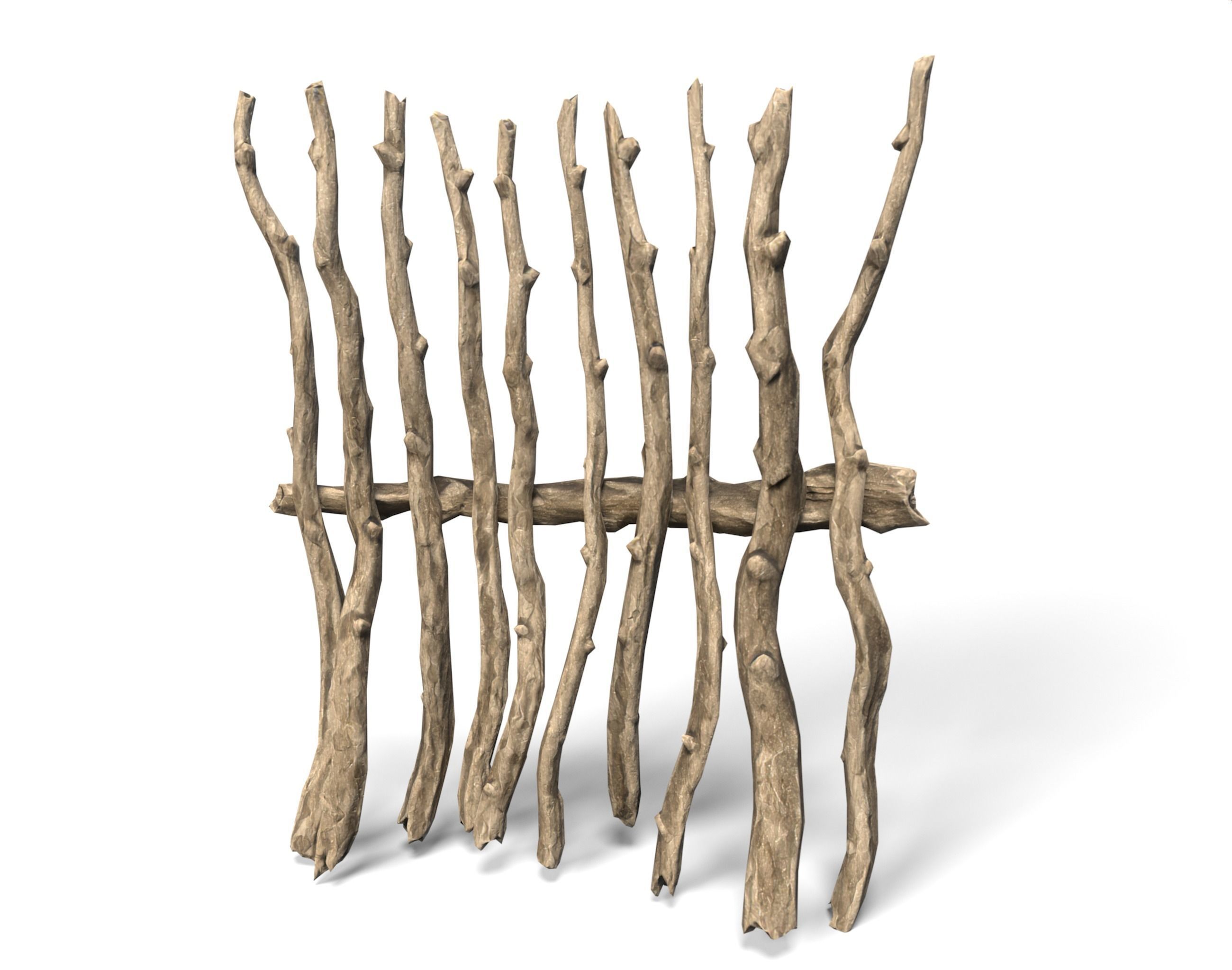 Low poly Sticks 230511 Low-poly 3D model_7