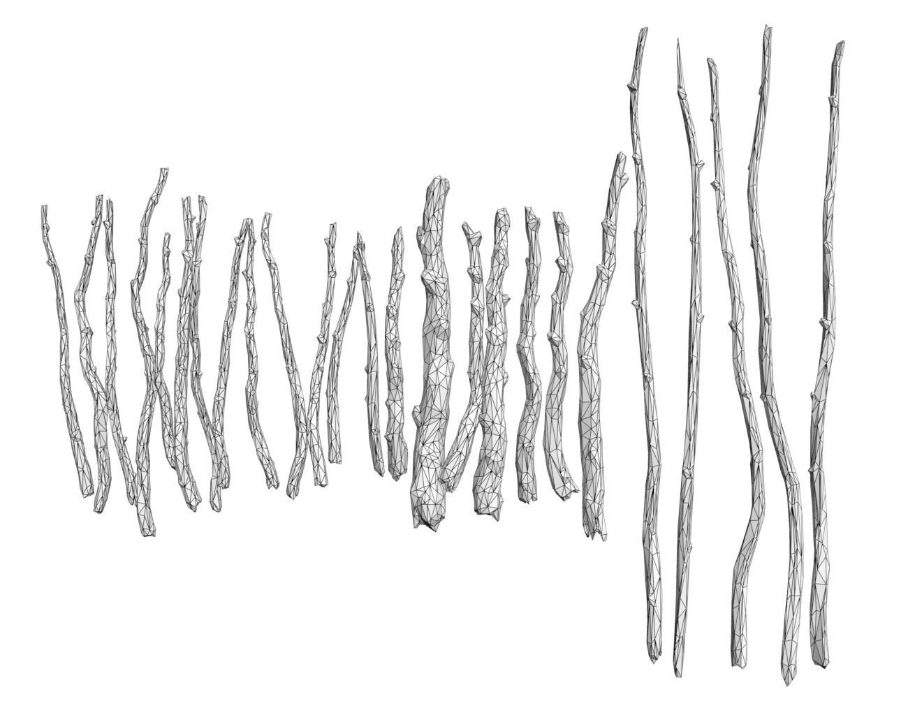 Low poly Sticks 230511 Low-poly 3D model_19