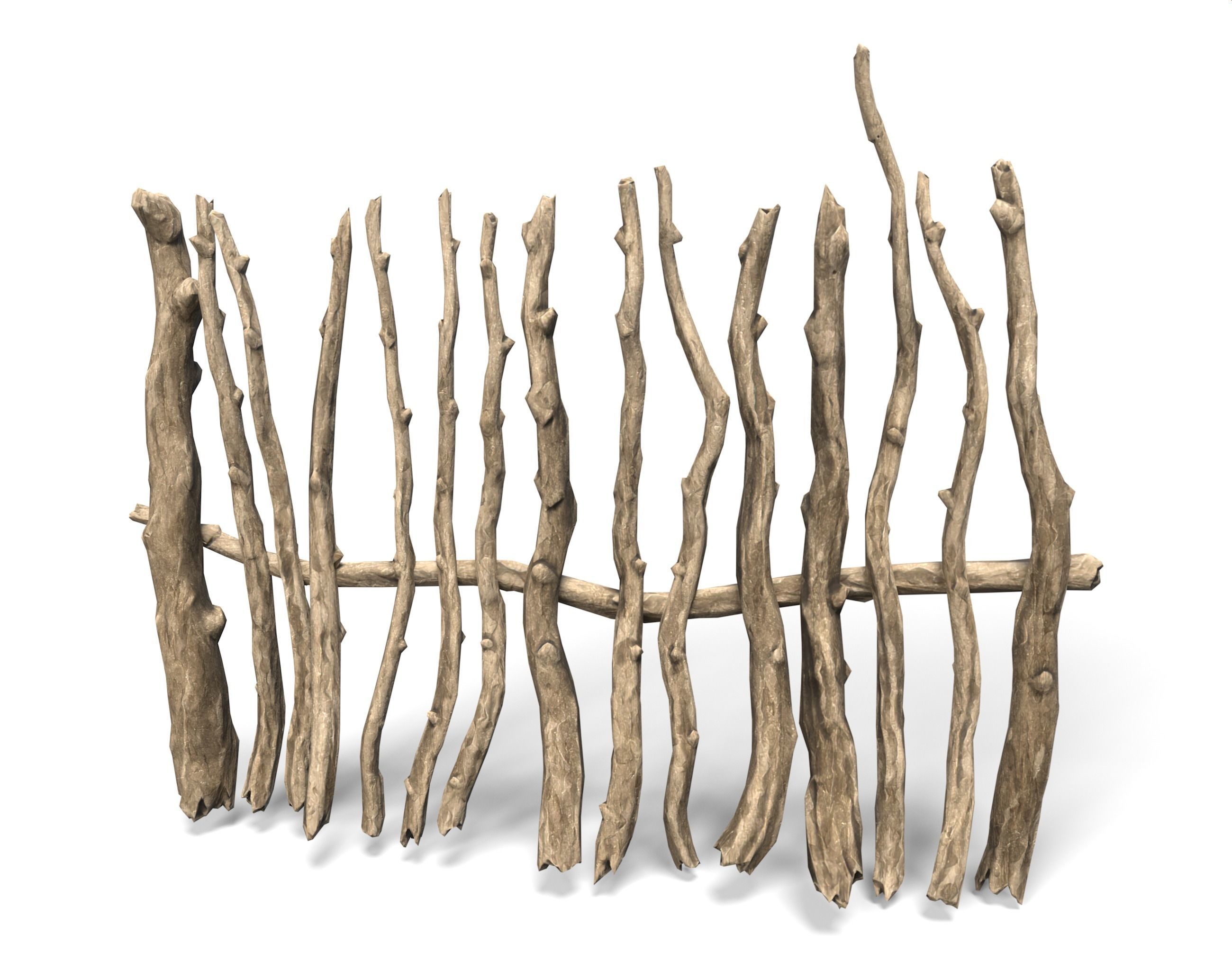 Low poly Sticks 230511 Low-poly 3D model_5