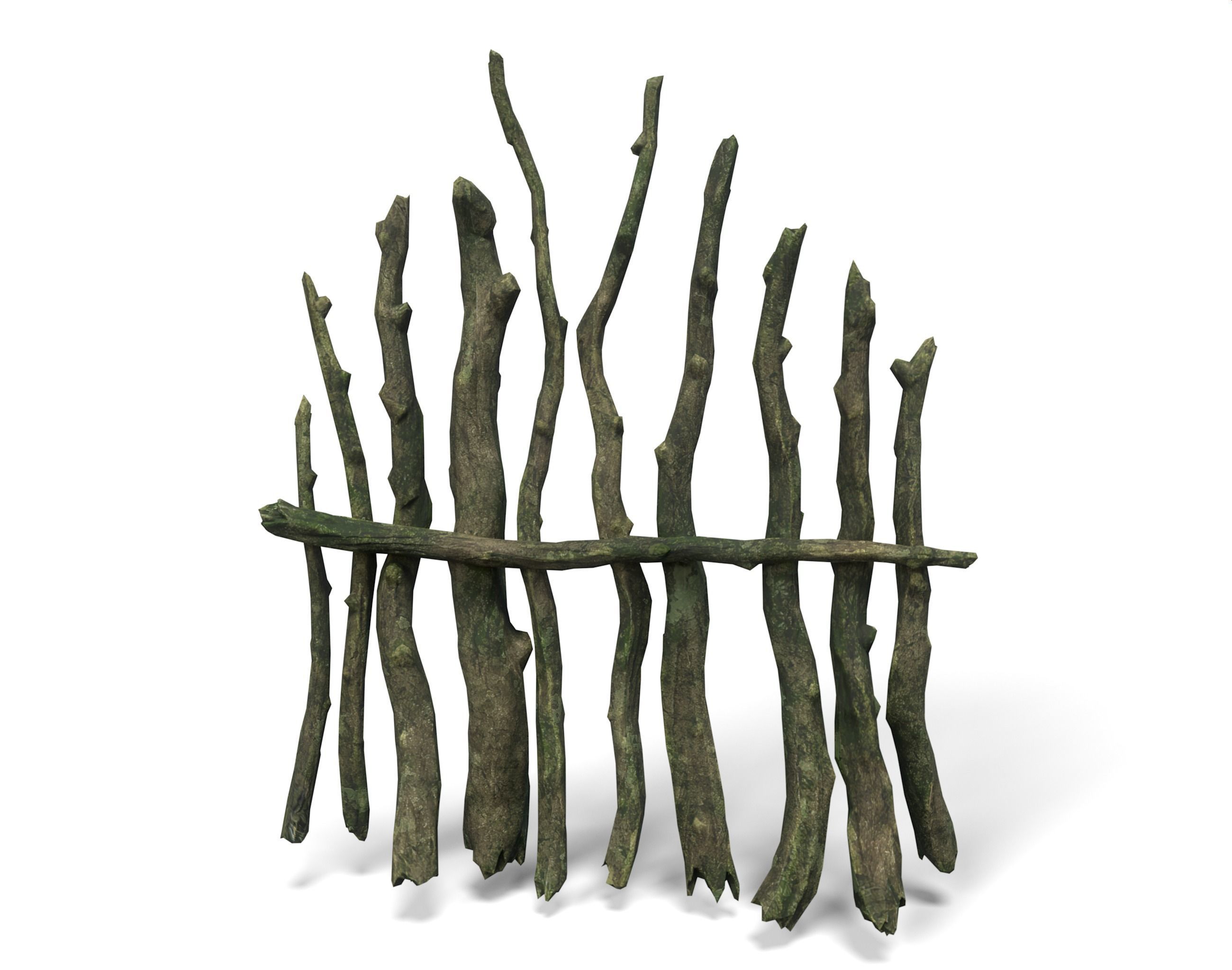 Low poly Sticks 230511 Low-poly 3D model_10