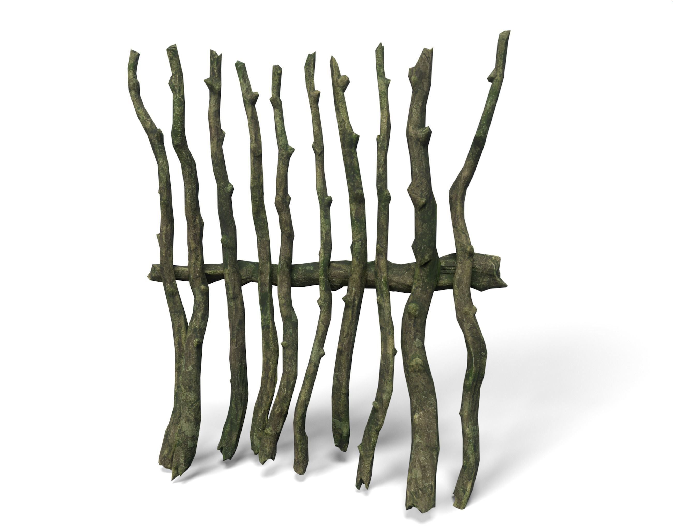 Low poly Sticks 230511 Low-poly 3D model_8
