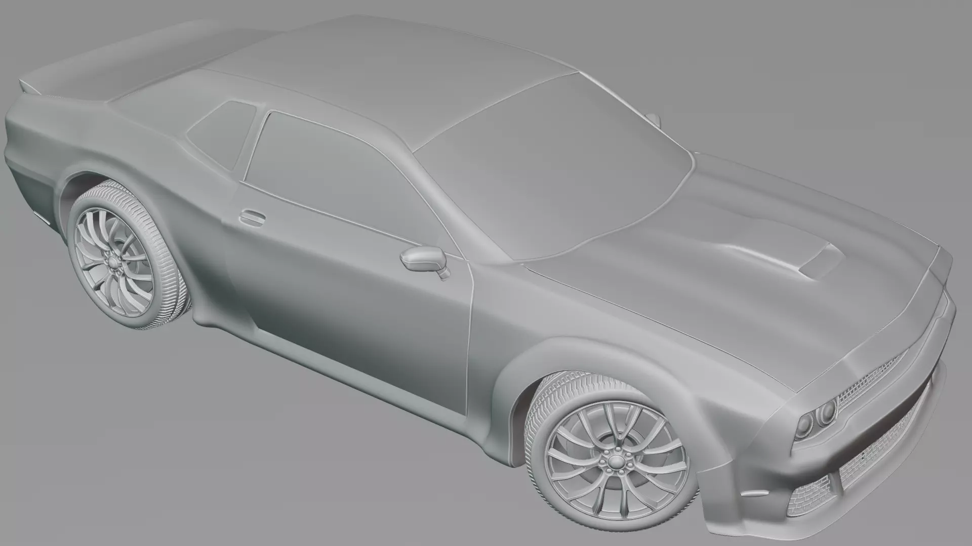 Dodge Challenger Hellcat Car 3d model 3D model