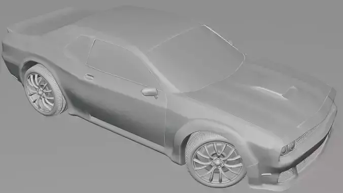 Dodge Challenger Hellcat Car 3d model