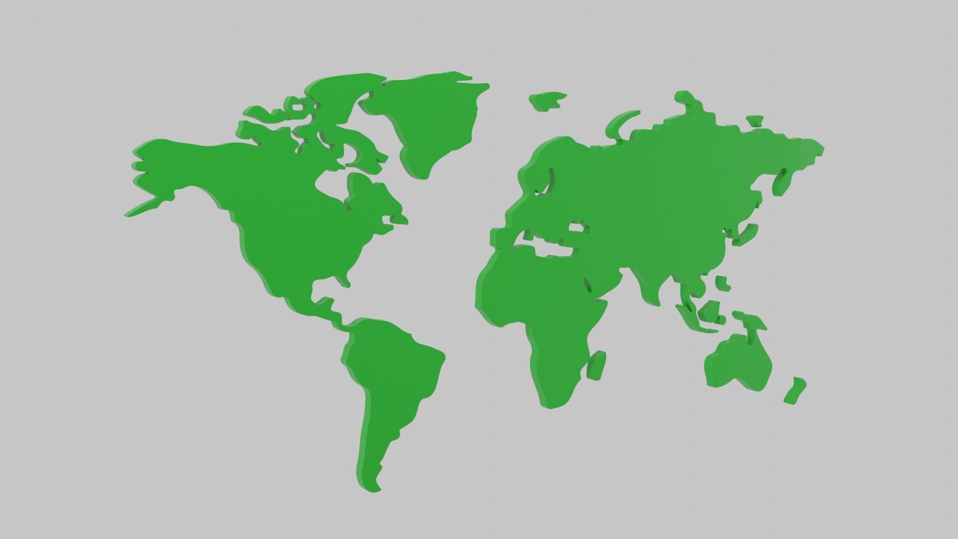 World Map Icon Low-poly 3D model_1