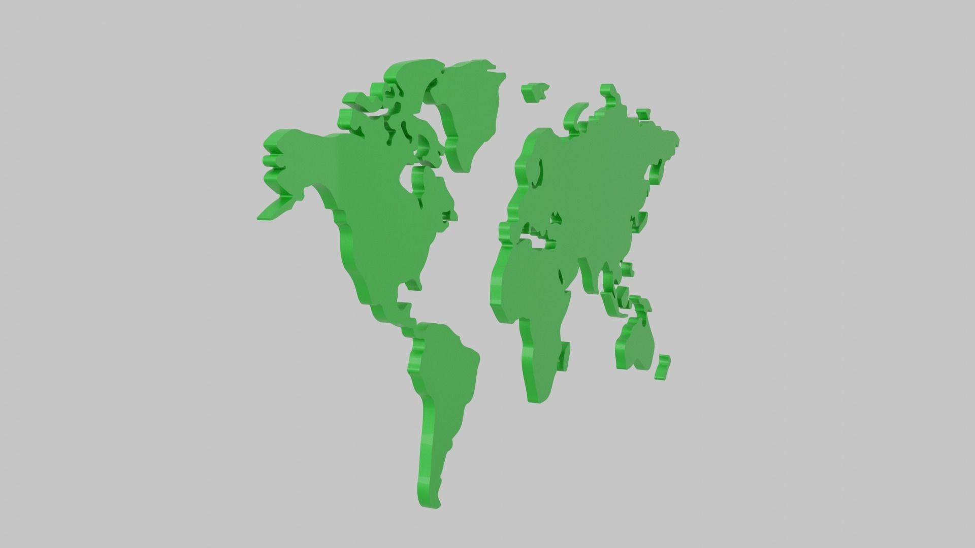 World Map Icon Low-poly 3D model_3