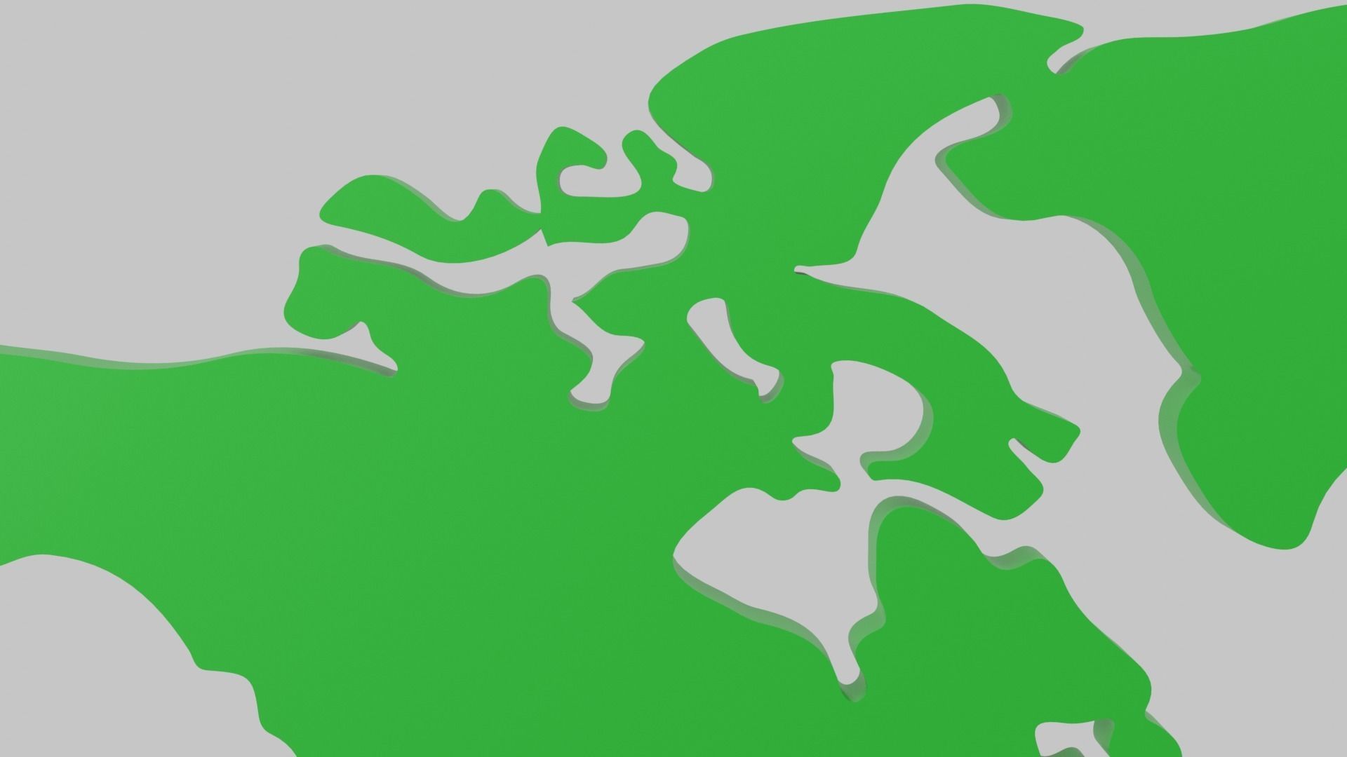 World Map Icon Low-poly 3D model_9