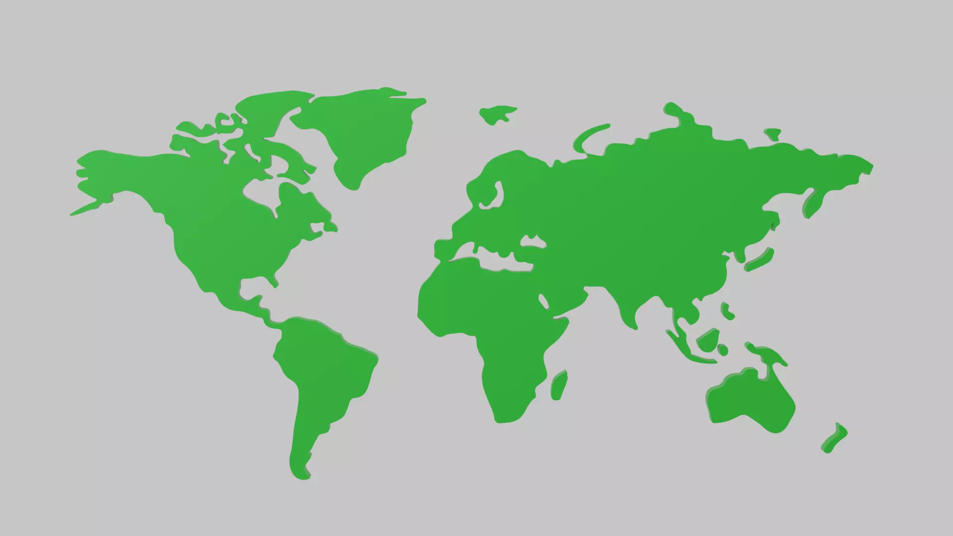 World Map Icon Low-poly 3D model_0