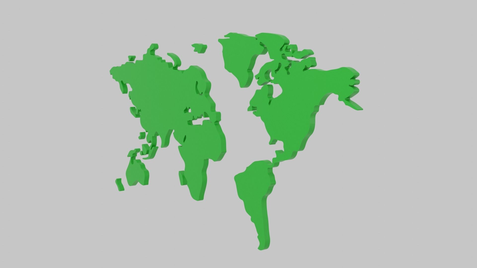 World Map Icon Low-poly 3D model_8