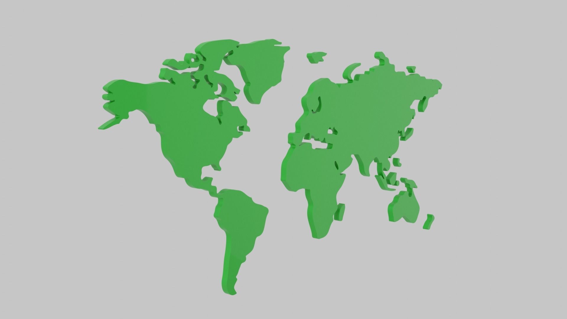World Map Icon Low-poly 3D model_2