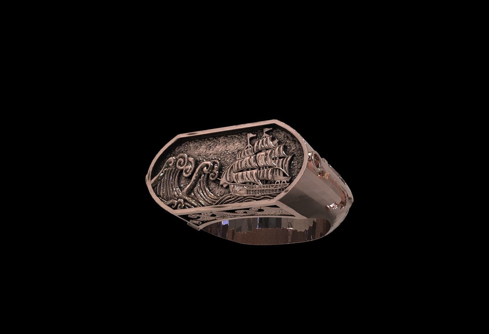 the captain  ring 3D print model_10