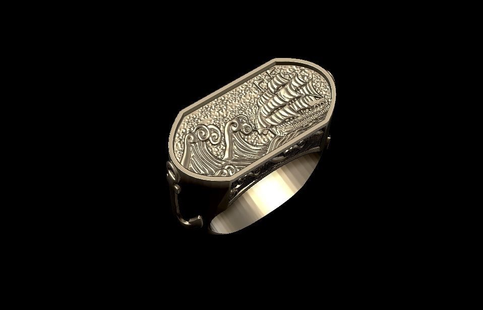 the captain  ring 3D print model_19