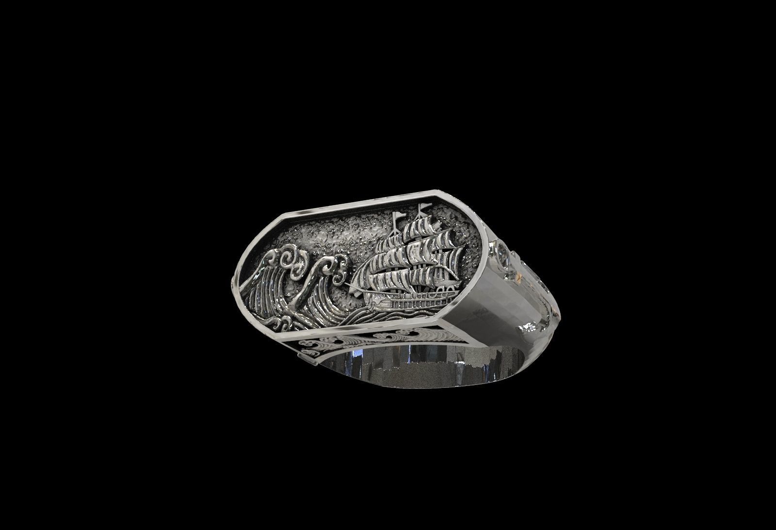 the captain  ring 3D print model_9