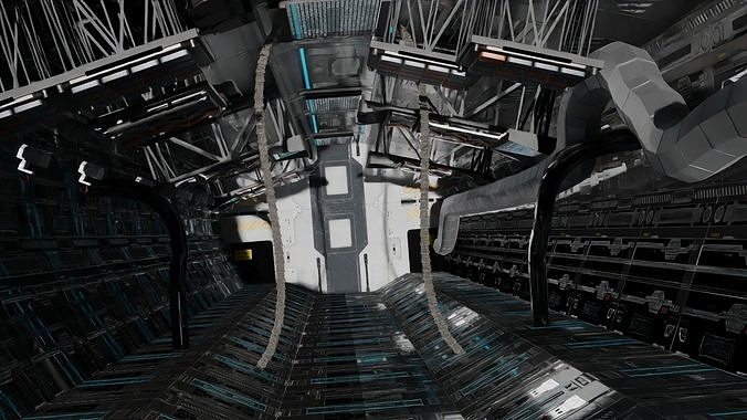 Sci-fi Corridor for Blender Free 3D model