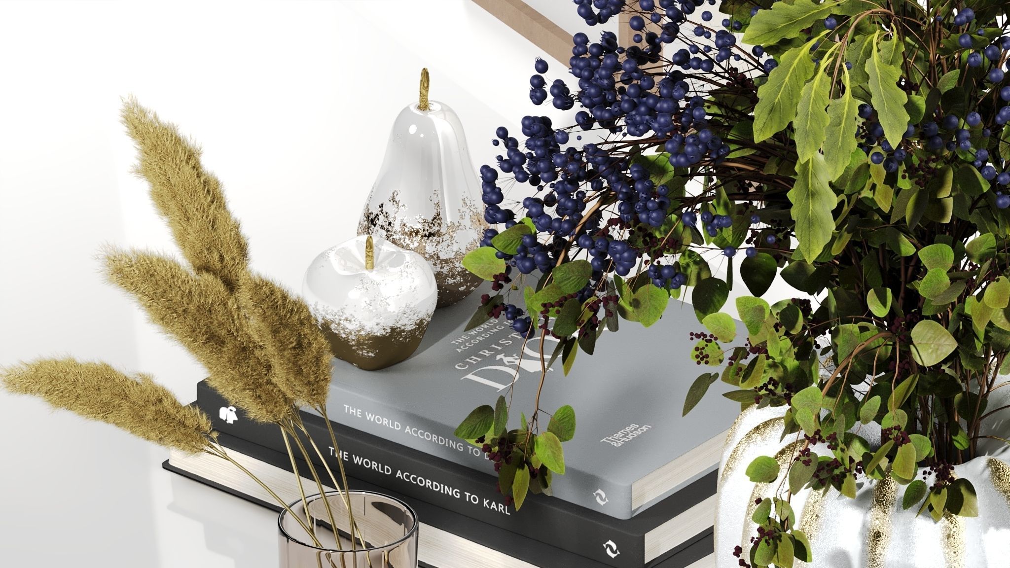 Coffee Table Decorative Set 3D model_2