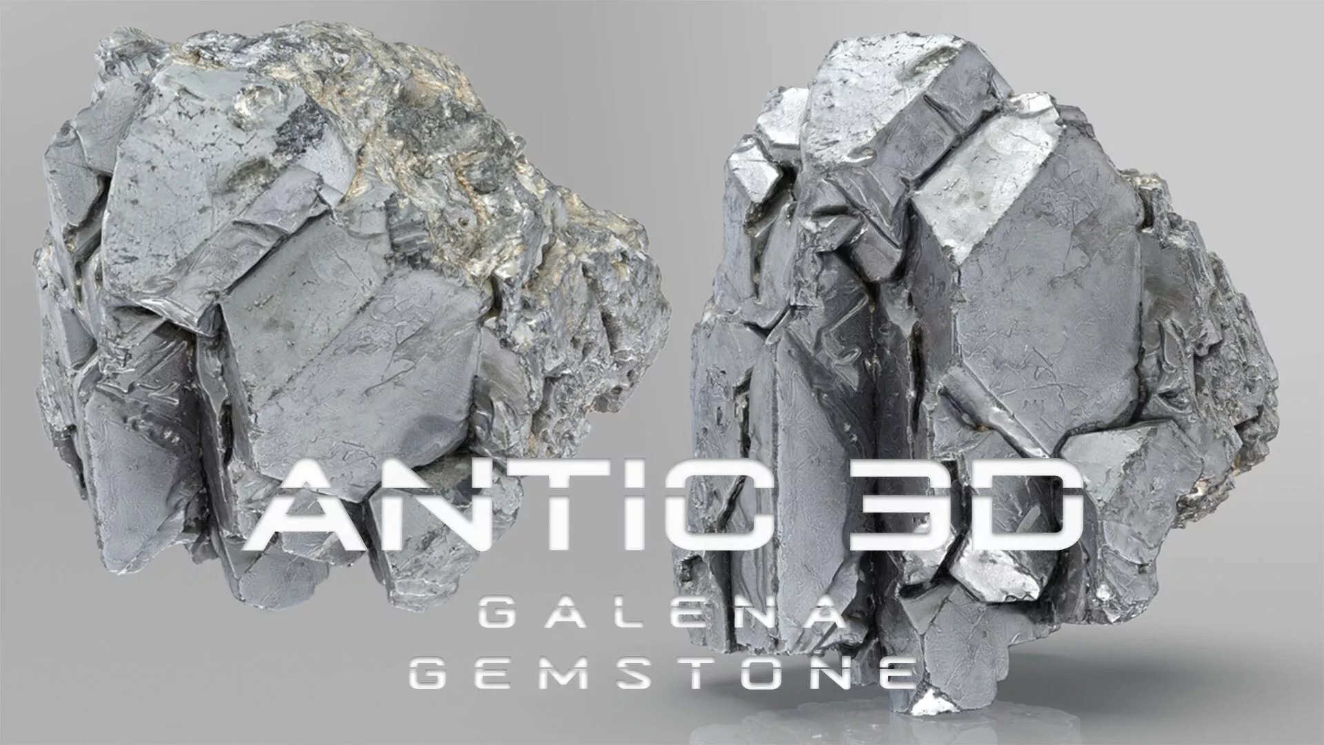 Galena Low-poly 3D model