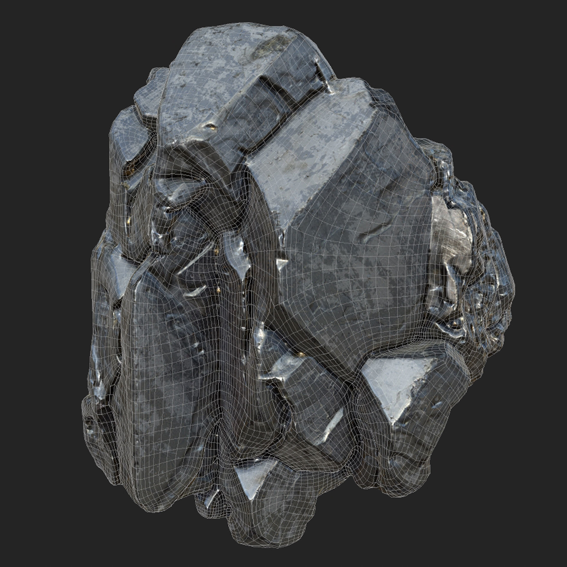 Galena Low-poly 3D model_6