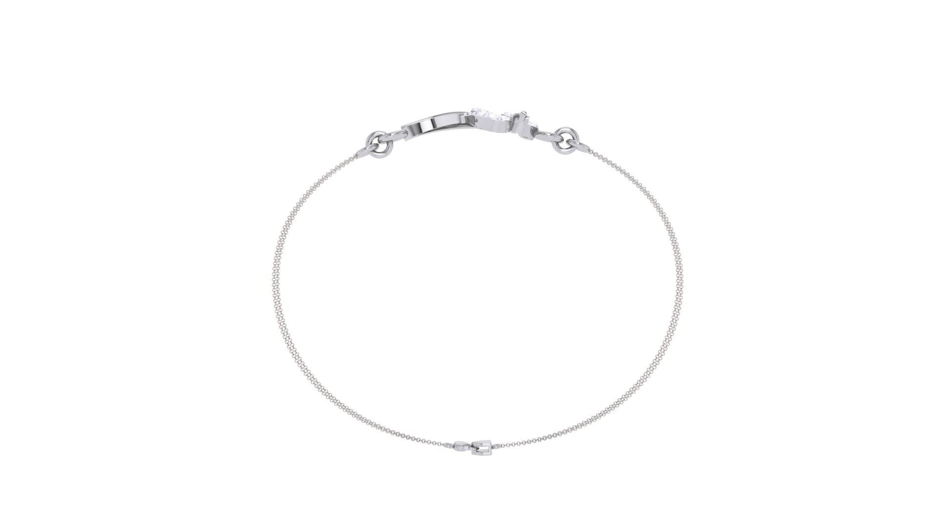 Women Light wt Diamond Bracelet 3dm stl obj gltf glb 3mf  3D print model_10