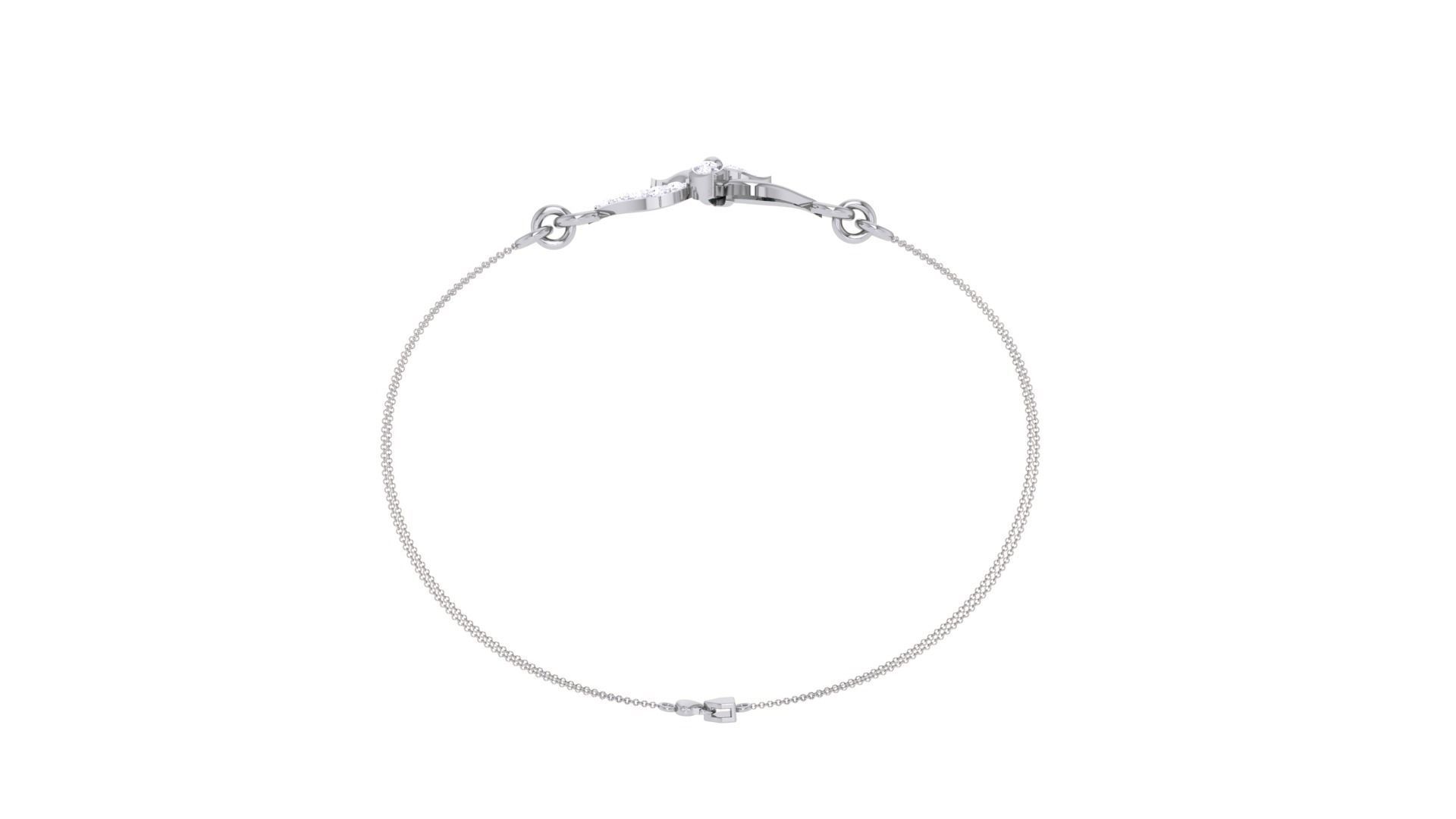 Flower Women Light wt Diamond Bracelet 3dm stl obj gltf glb 3mf 3D print model_10