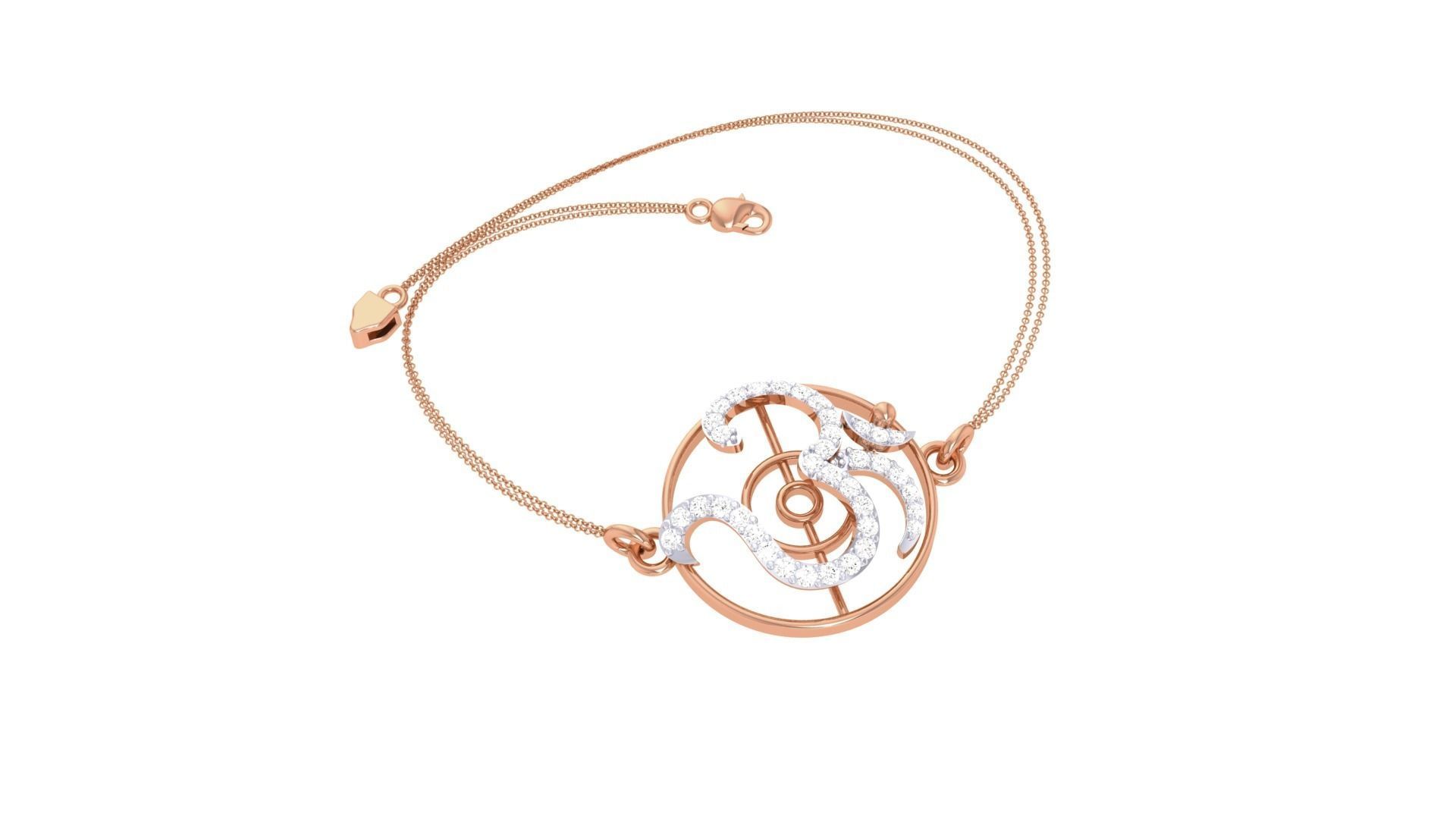 Spiritual Women Light wt Diamond Bracelet 3dm stl obj gltf glb 3D print model_4