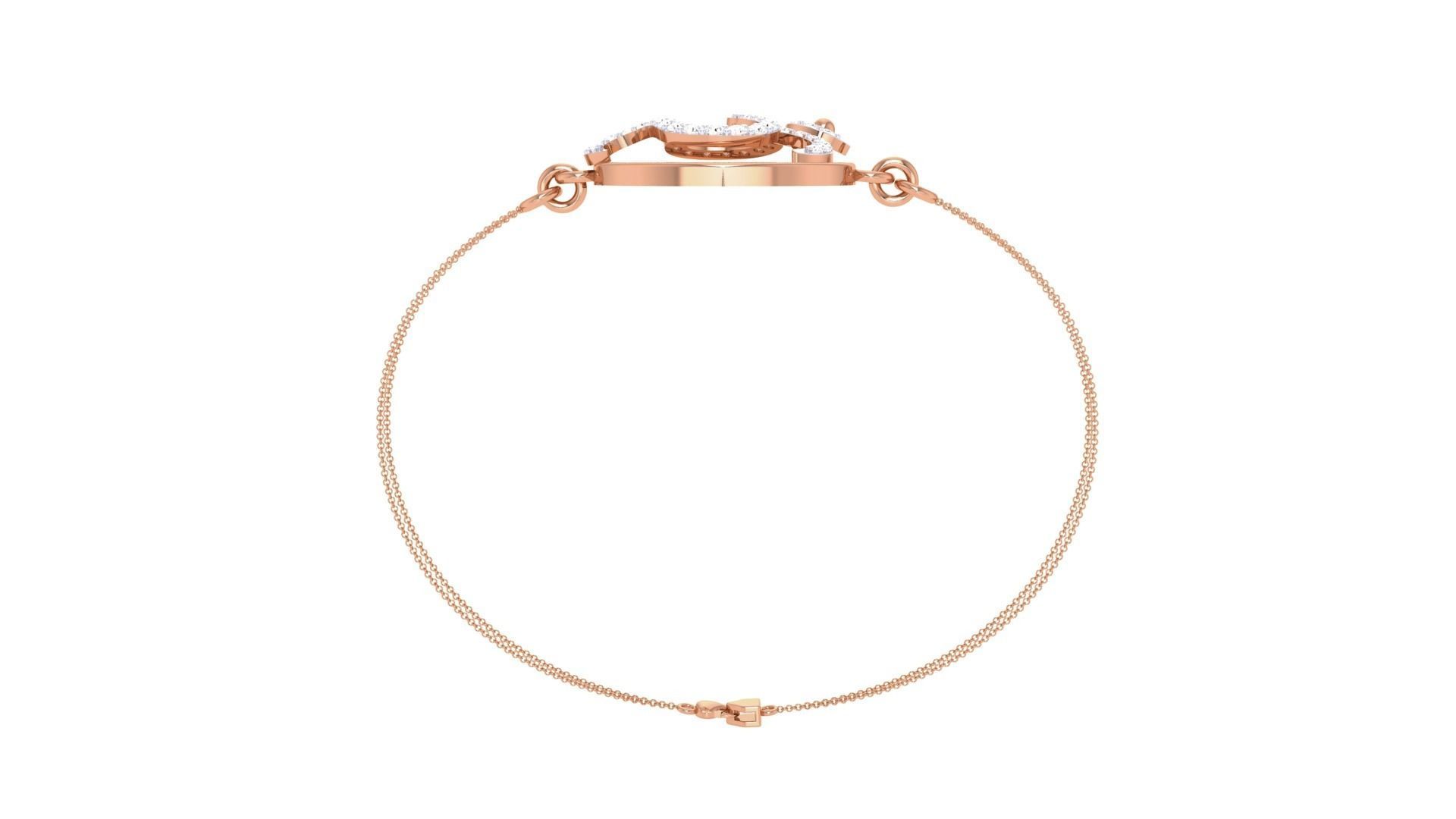 Spiritual Women Light wt Diamond Bracelet 3dm stl obj gltf glb 3D print model_11