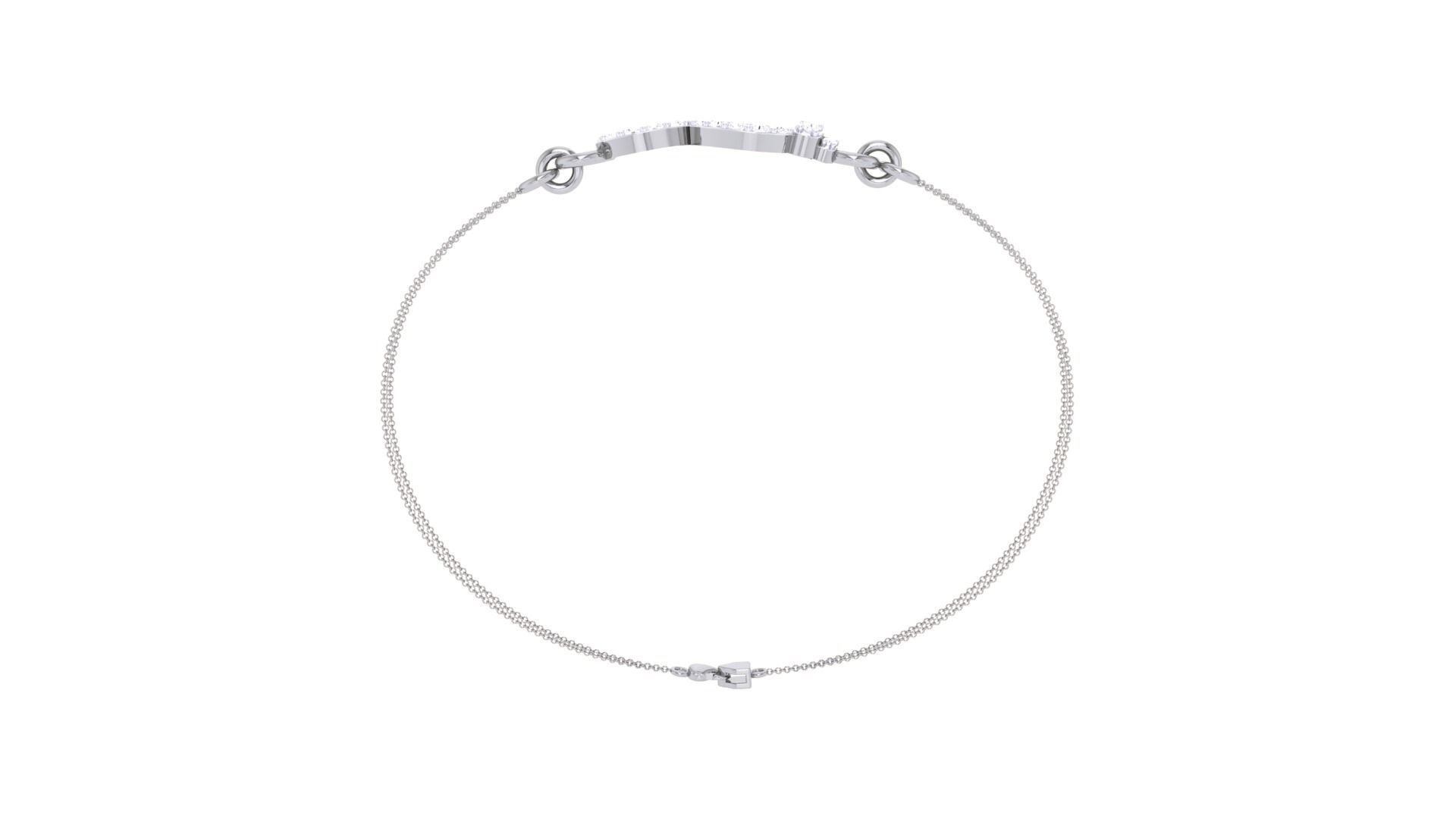 Women Light wt Diamond Bracelet 3dm stl obj gltf glb 3mf 3D print model_11