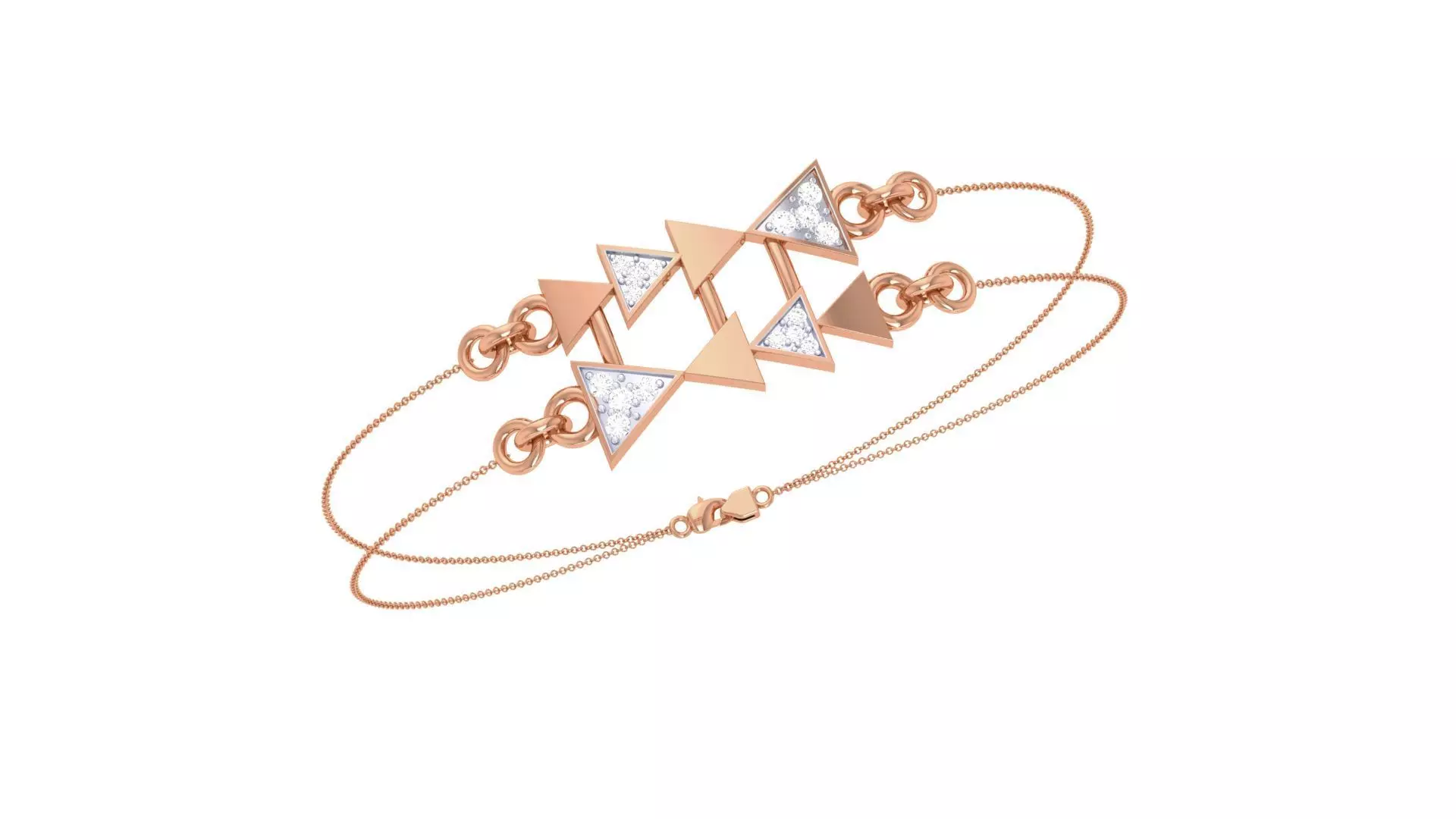 Play Arrow Women Light wt Diamond Bracelet 3dm stl obj gltf 3D print model_0