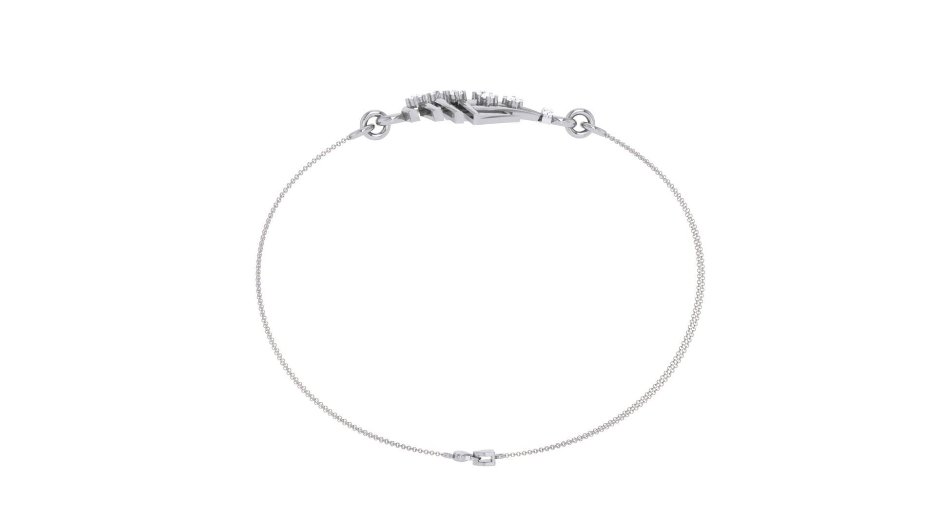 Women Light wt Diamond Bracelet 3dm stl obj gltf glb 3mf  3D print model_11